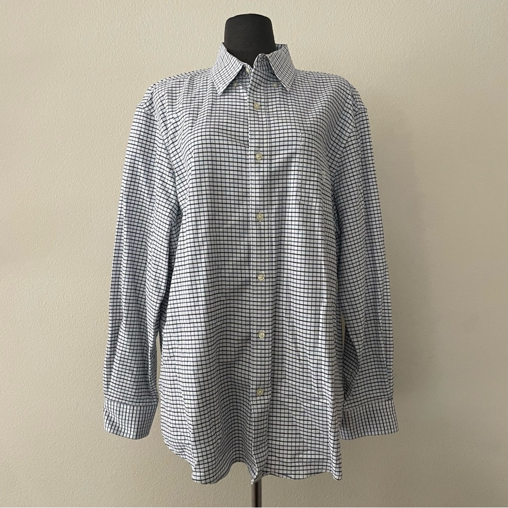 Men’s Chaps Stretch Oxford Checkered Button-Up Shirt